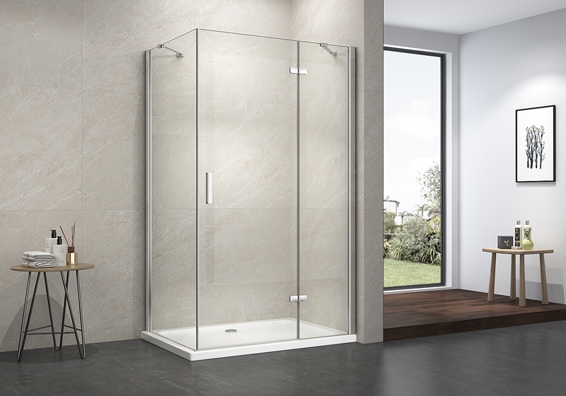EX-403 6mm rectangle hinge classic shower enclosure with stainless steel support bar