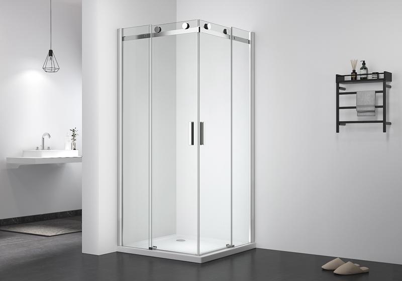 EX-803 8mm square 2 sliding door premium shower enclosure