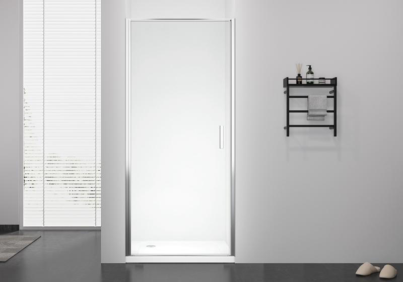 PV 1901F 6mm glass single door pivot plus shower enclosure with metal handle
