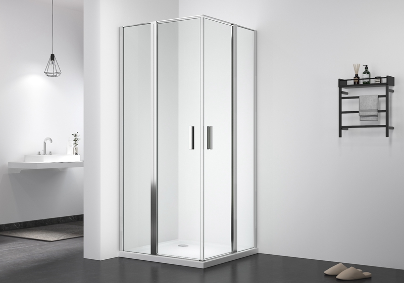 PV 1902 6mm clear 4 pcs glass square pivot plus shower enclosure