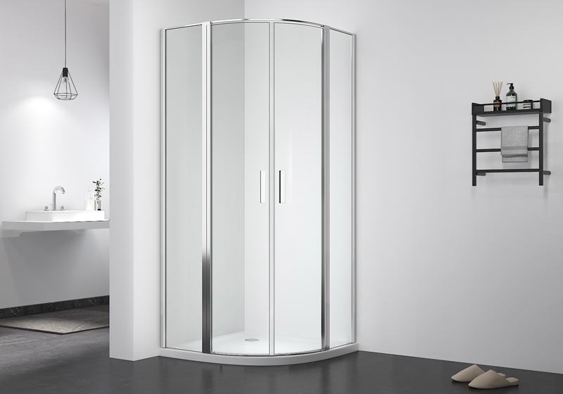 PV 1905 6mm glass sector pivot plus shower enclosure