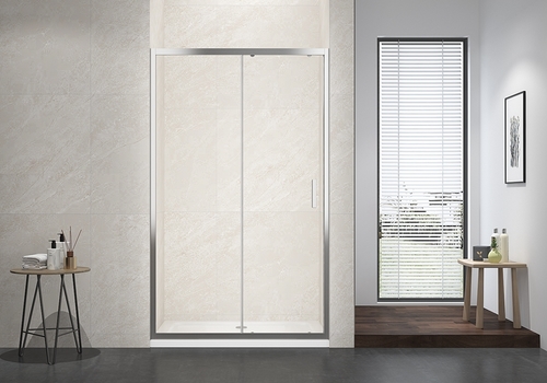 EX-505A 6mm easy clean glass sliding plus shower enclosure with metal handle