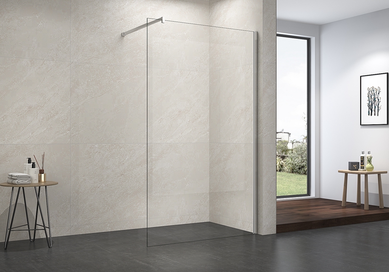 EX-101 6/8/10mm matt black easy clean walk in shower screen