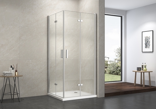 EX-213L 6mm clear glass corner  hinge classic shower enclosure