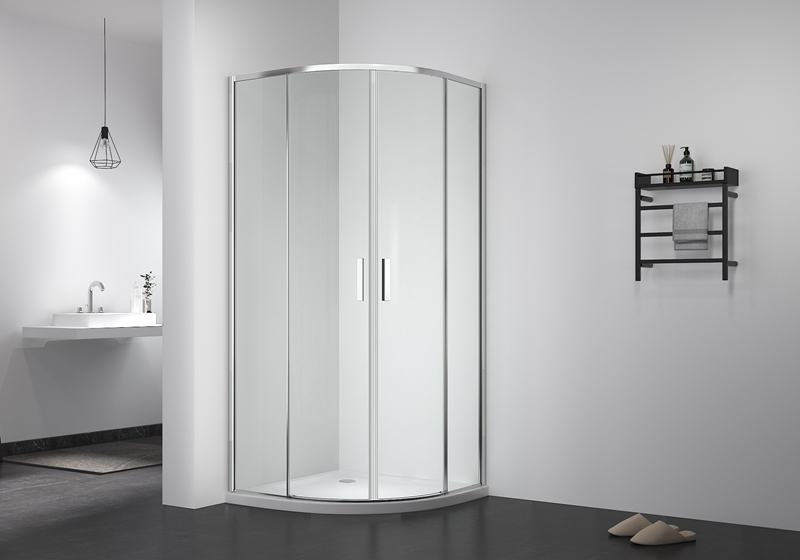 EX-507-3 5/6mm quadrant sliding slim shower enclosure without bottom rail