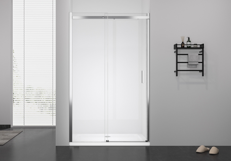 EX-806ACF 6/8mm straight sliding premium shower door with metal handle